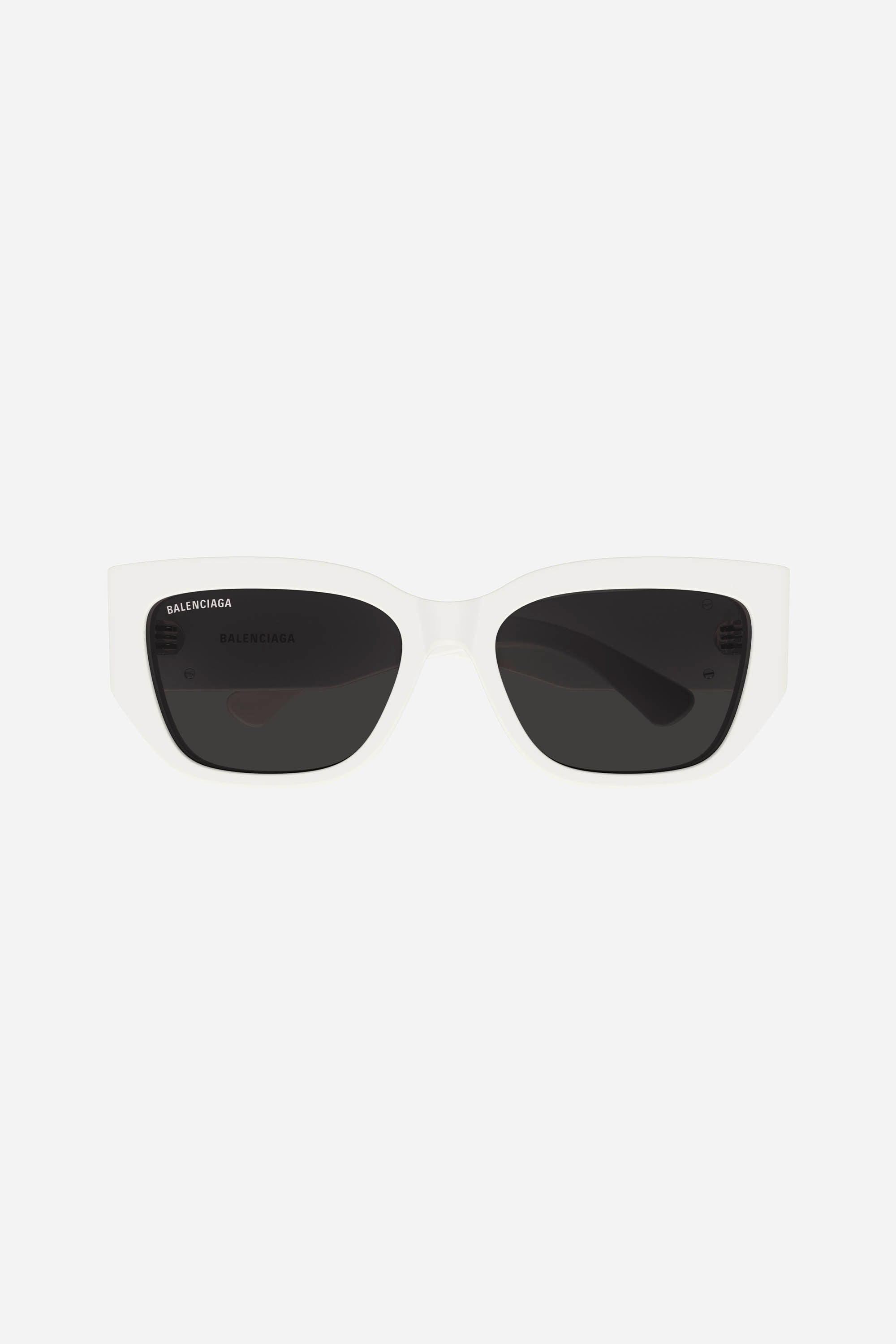 White cat-eye Balenciaga sunglasses